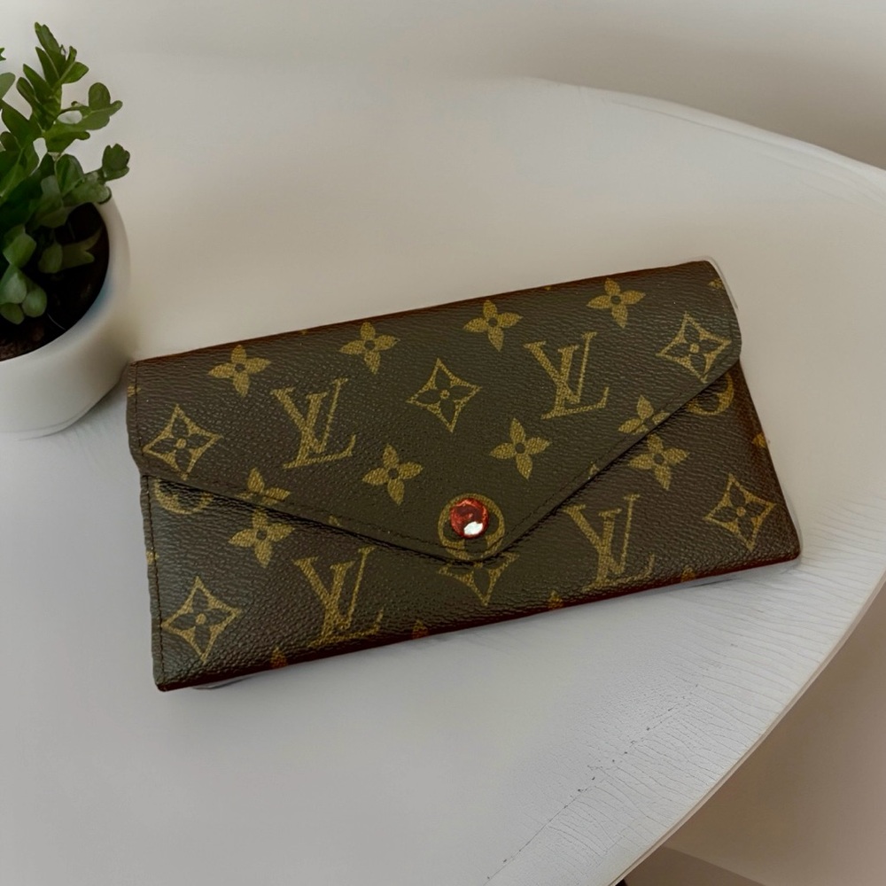 Louis Vuitton Monogram Josephine Trifold Long Wallet Authentic